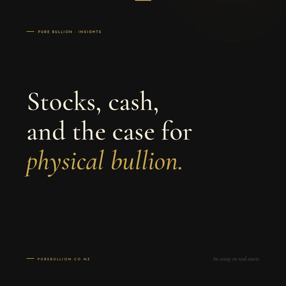 Physical bullion compared with stocks and cash, Pure Bullion guide cover
