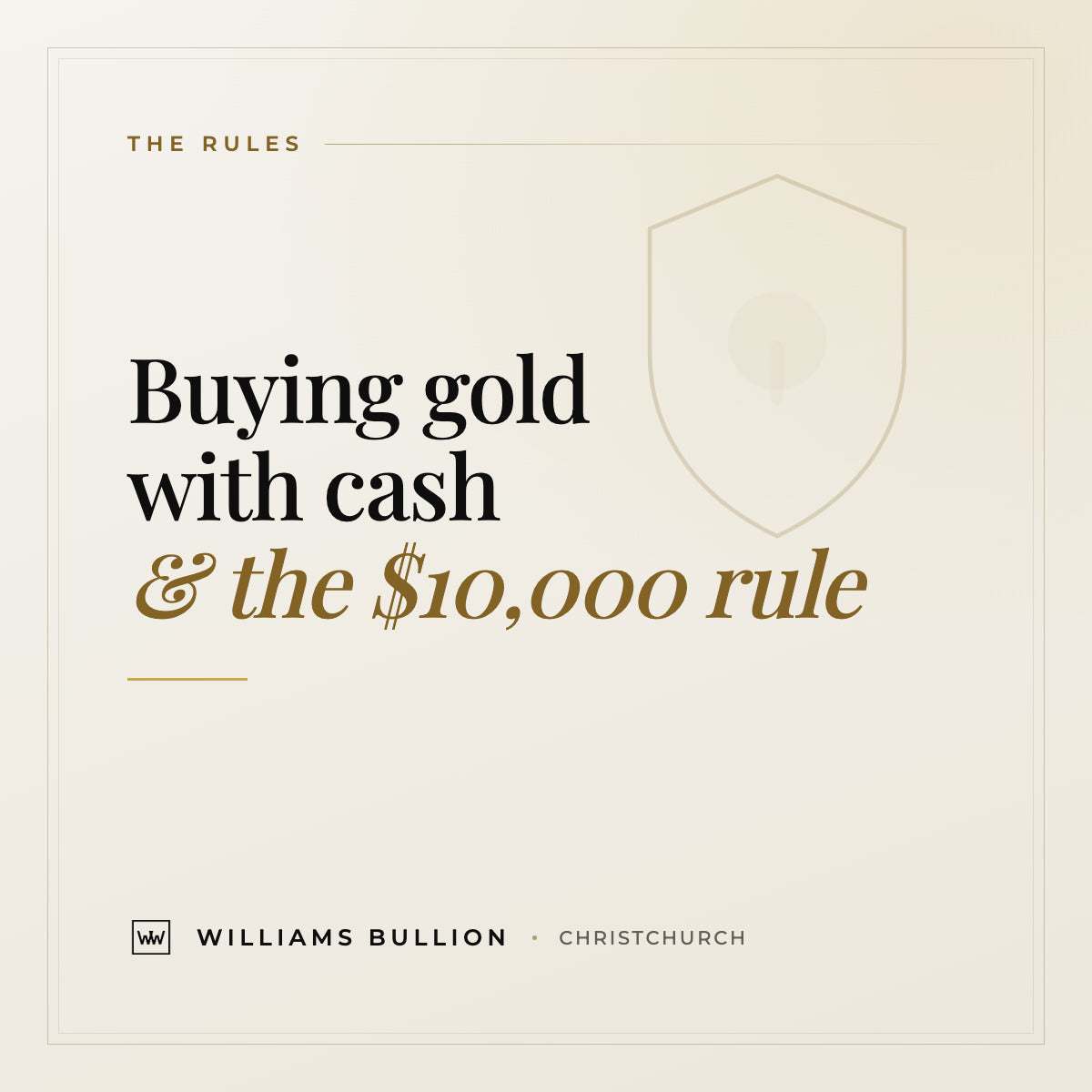 Pure Bullion guide cover: buying gold with cash in New Zealand and the $10,000 rule