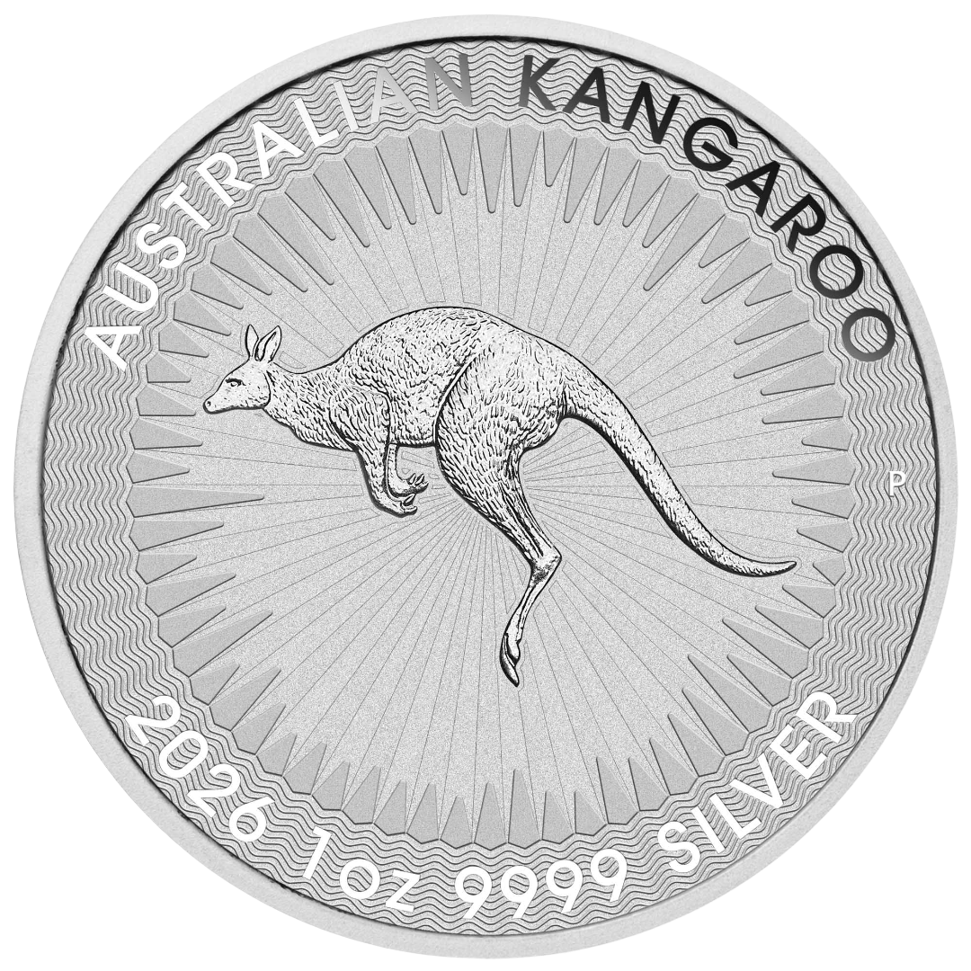 1oz Silver Bullion Round Australian Kangaroo (Random Years) .999 Fine Silver