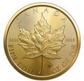 2026 1 Troy Ounce Gold Maple Leaf Coin .9999 Royal Canadian Mint (King Back)