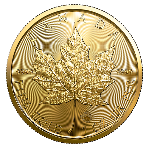 1oz Gold Maple Leaf Coin .9999 Royal Canadian Mint