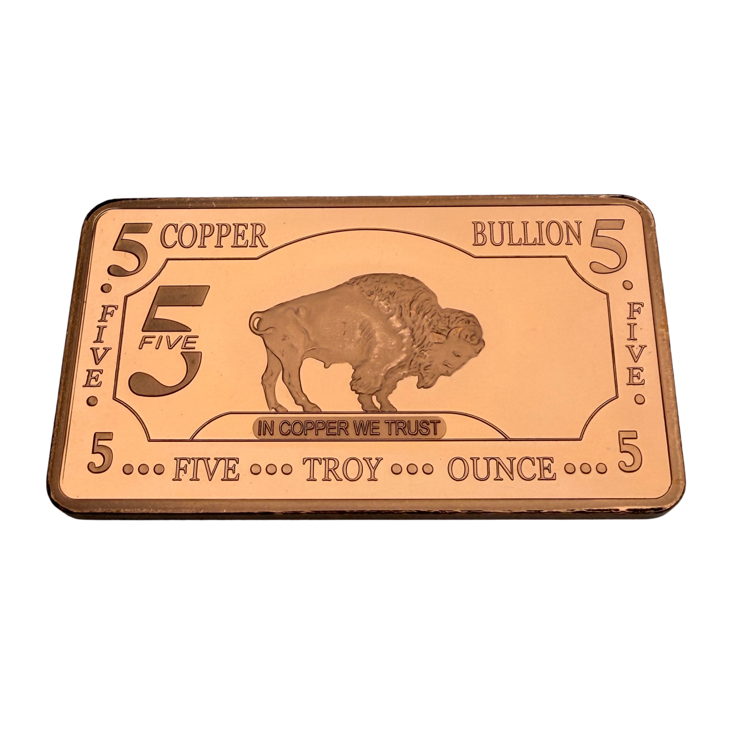 5oz Copper Bullion Bar .999 Fine Copper Pre Order, Shipped from 22nd June