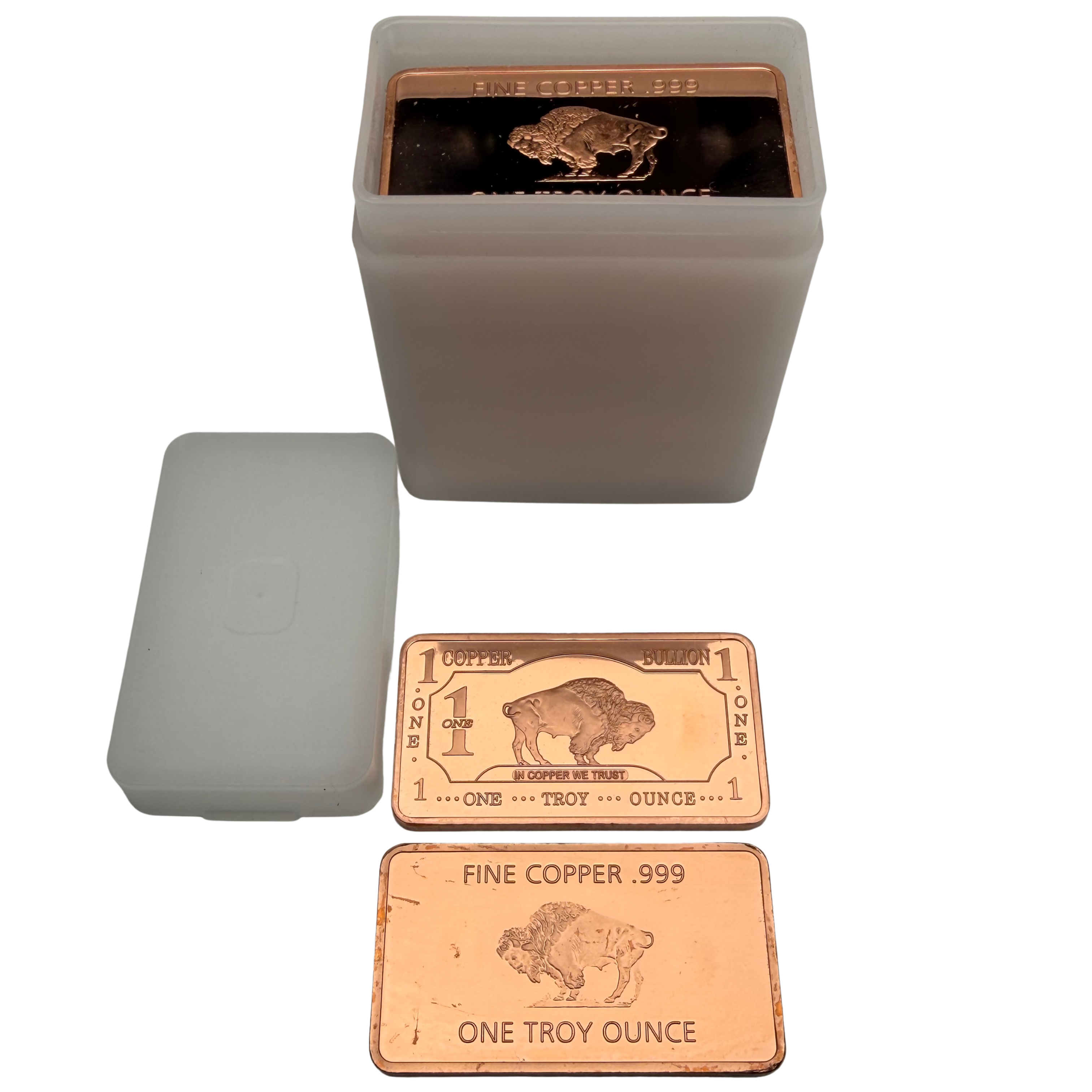 1oz Copper Bars .999 Fine Copper Tube of 20