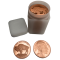1 Troy Ounce Copper Rounds .999 Fine Copper Tube of 20