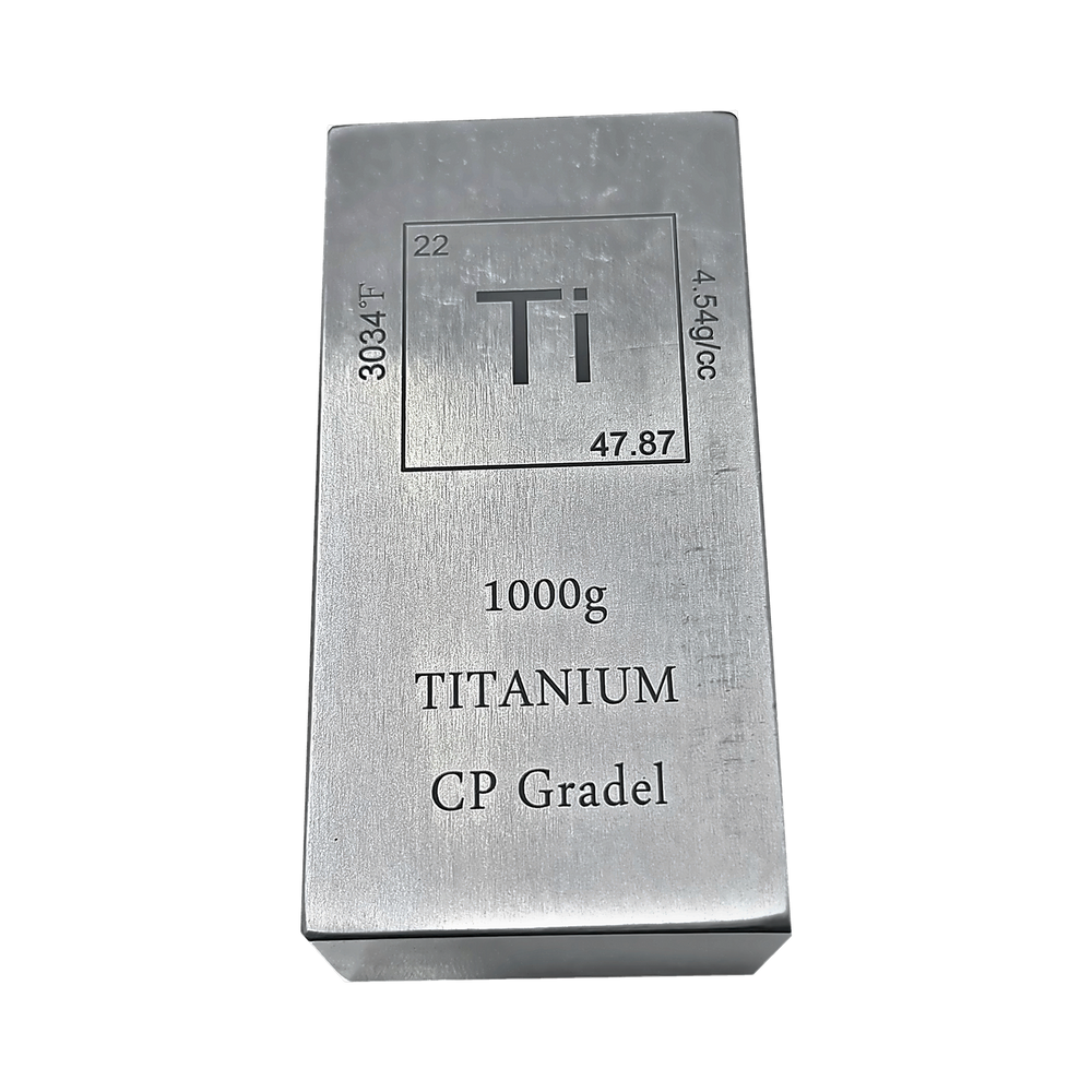 1 Kilogram Titanium Bar .999 Fine Titanium